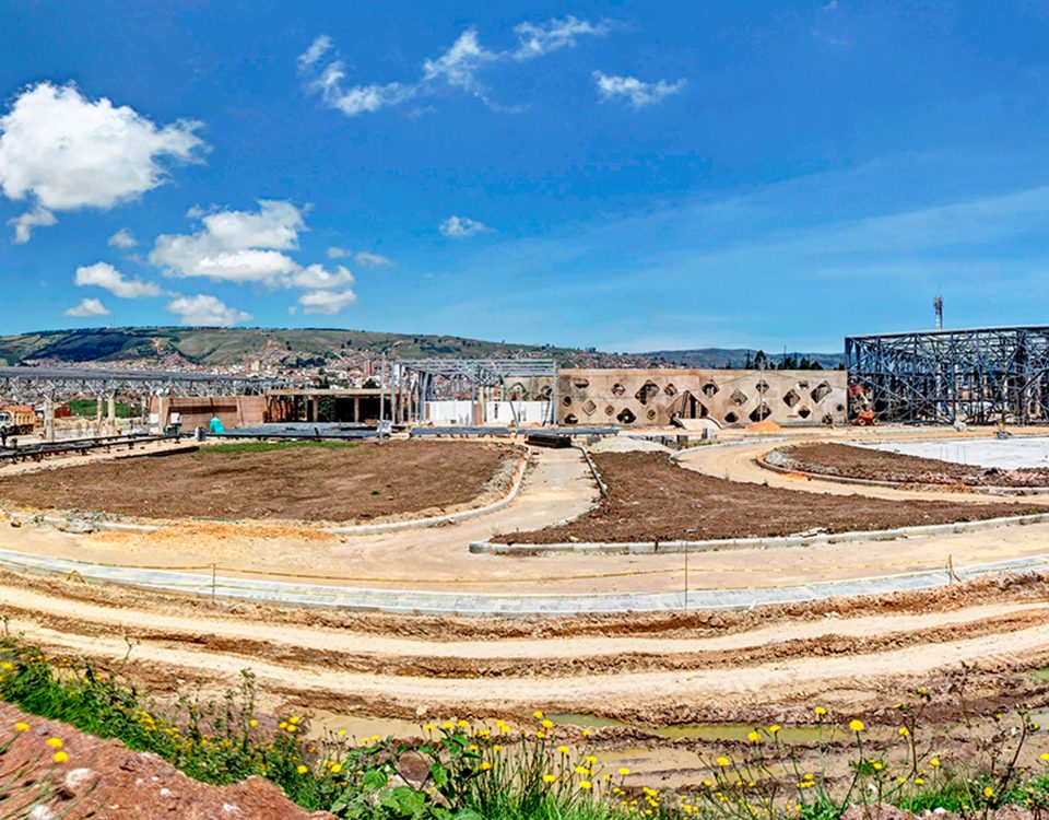 Construcción Terminal de Tunja. Foto: Periódico El diario.